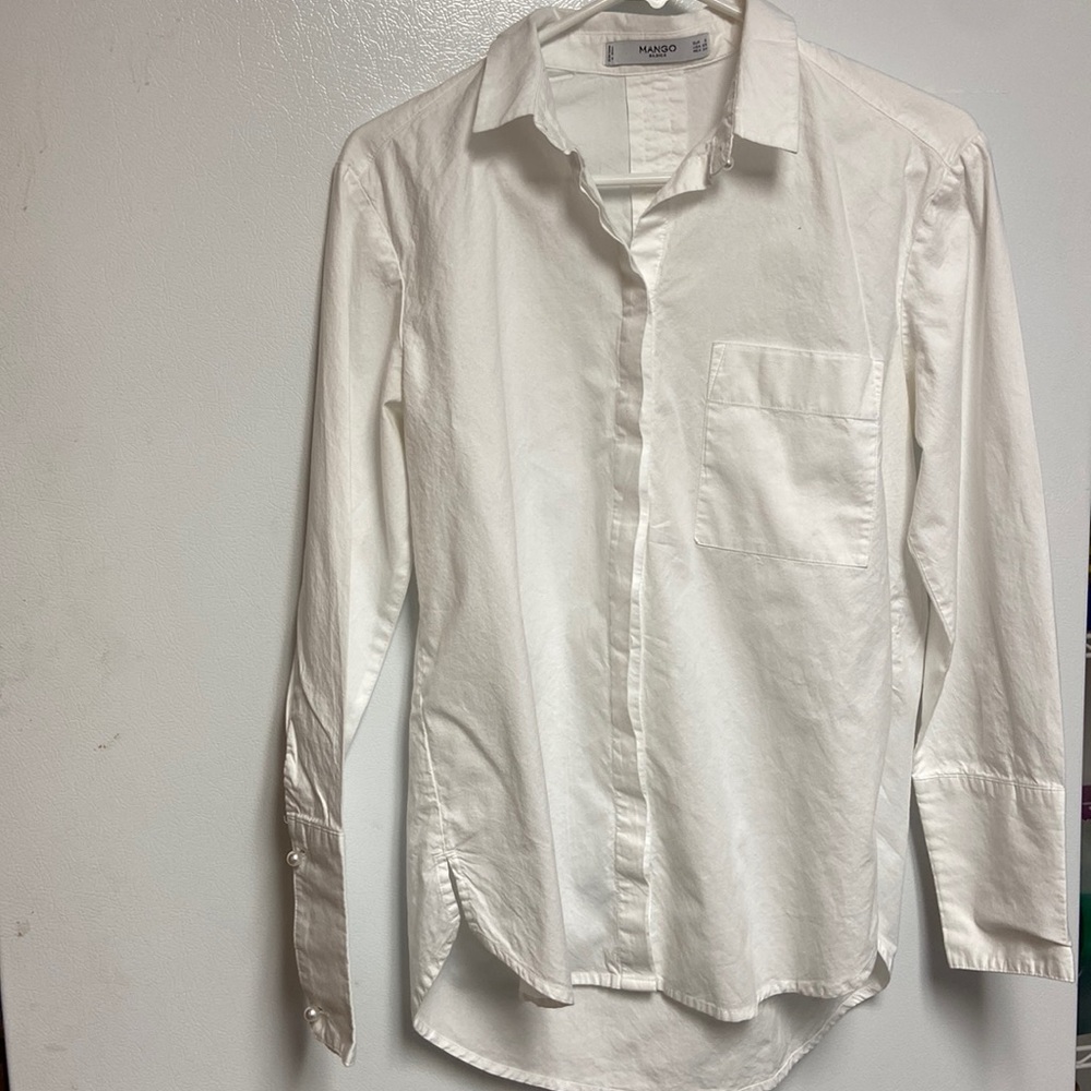 MANGO white button down